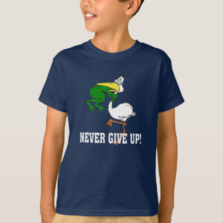 T-shirt Ne jamais renoncer à la grenouille Choquant l'oise