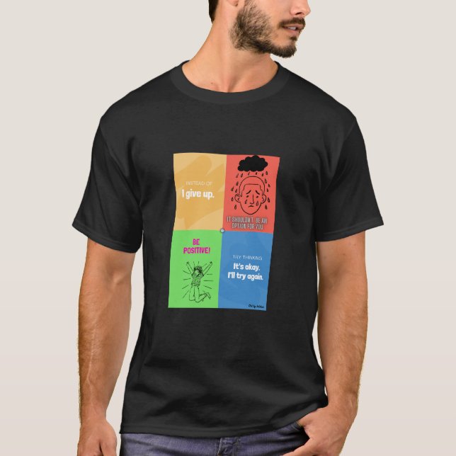 T-shirt Ne jamais renoncer : Motivational Collector Design (Devant)