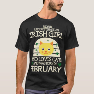 T-shirt Ne jamais sous-estimer irlandaise fille aime les c