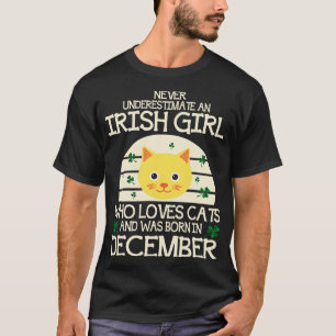 T-shirt Ne jamais sous-estimer irlandaise fille aime les c