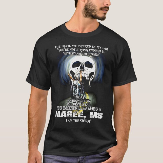 T-shirt Ne jamais sous-estimer MAGEE MS Man (Devant)