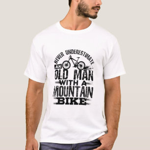 T-shirt Ne jamais sous-estimer un vieil homme à vélo de 