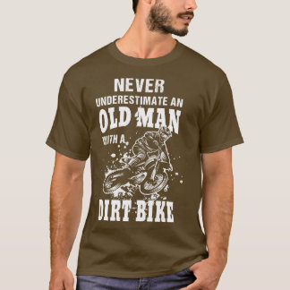 T-shirt Ne jamais sous-estimer un vieil homme avec un vélo