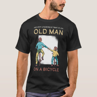 T-shirt Ne jamais sous-estimer Vieux Homme Vélo Montagne V