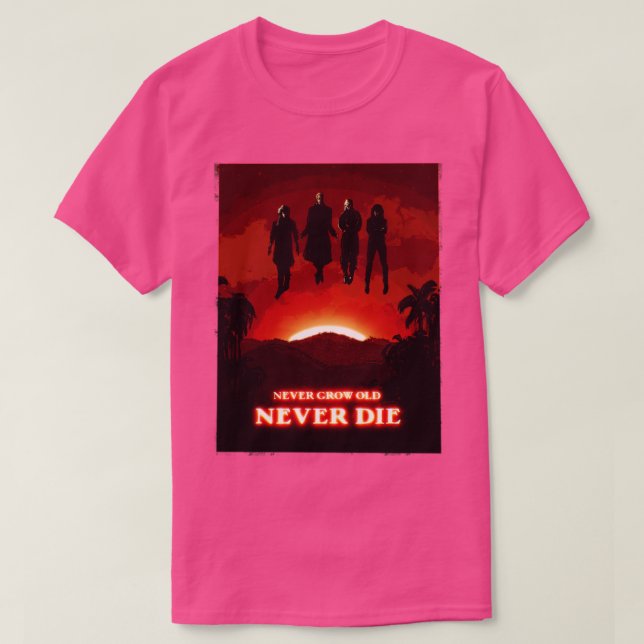 T-shirt Ne jamais vieillir (Design devant)