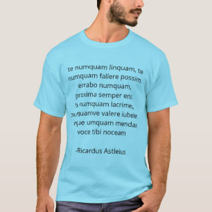 T-shirt Ne jamais vous abandonner, épigramme latin