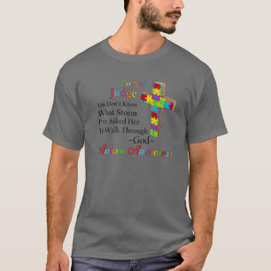 T-shirt Ne Juge Pas Les Pièces De Puzzle Croisé Autisme 