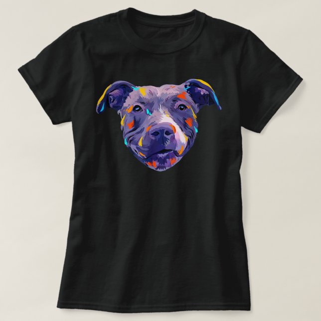 T-shirt Ne juge pas mon Pitbull Dog et je ne juge pas votr (Design devant)