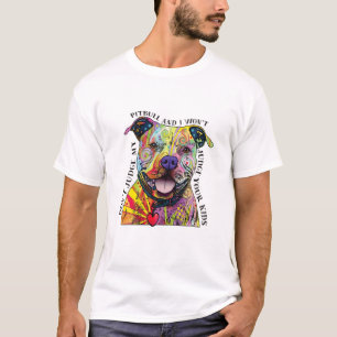 T-shirt Ne juge pas mon Pitbull Maman Papa Pitbull Lover f