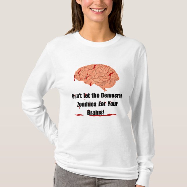 T-shirt Ne laissez pas les zombies démocrates vous dévorer (Devant)