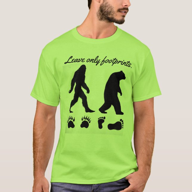 T-shirt Ne laissez que des empreintes. (Devant)