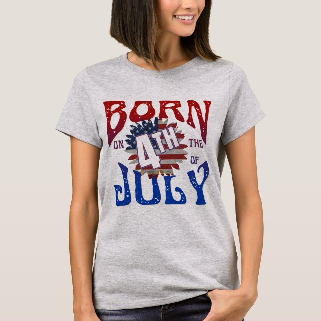 T-Shirt Né le 4 juillet (Devant)