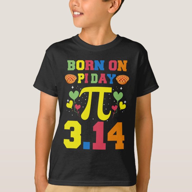 T-shirt Né Le Jour Du Pi (Devant)