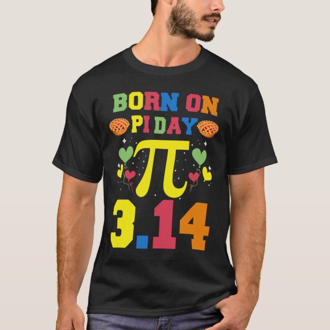 T-shirt Né Le Jour Du Pi (Devant)