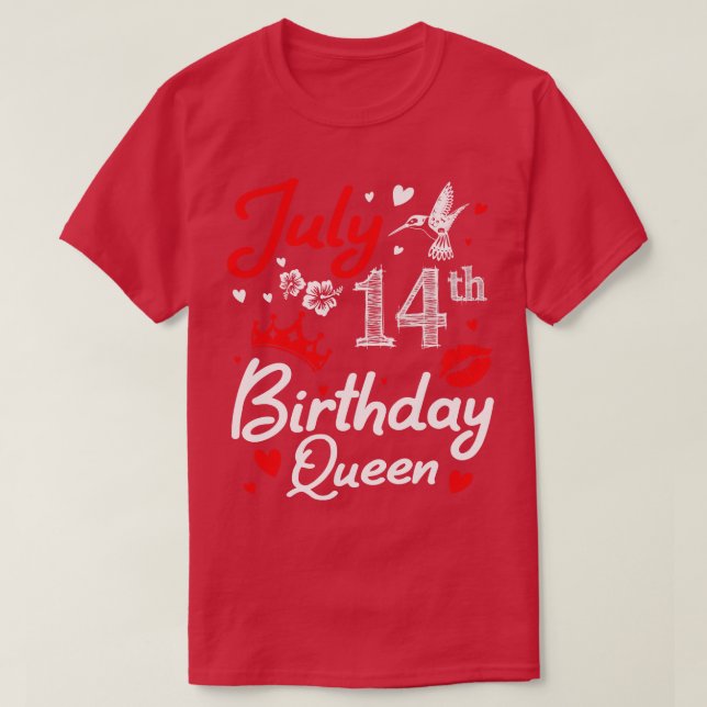 T-shirt Né Le Juillet 14 Joyeux Anniversaire Me You Nana M (Design devant)