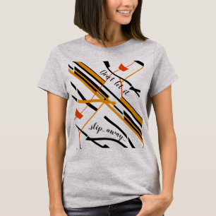 T-shirt "Ne le laissez pas s'échapper" Orange Black Design
