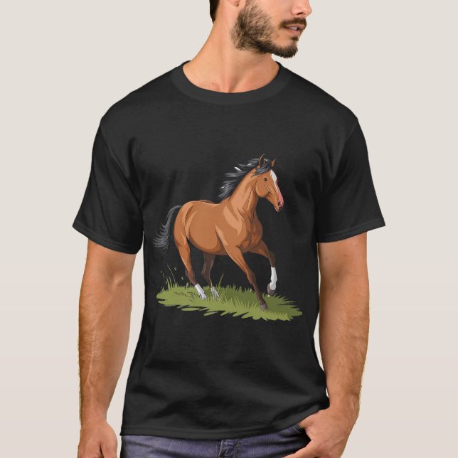 T-SHIRT NÉ LIBRE CHEVAL (Devant)