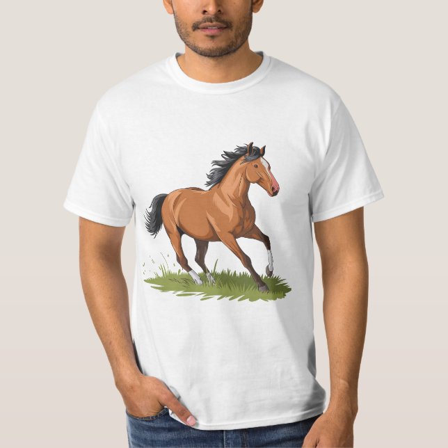 T-SHIRT NÉ LIBRE CHEVAL (Devant)