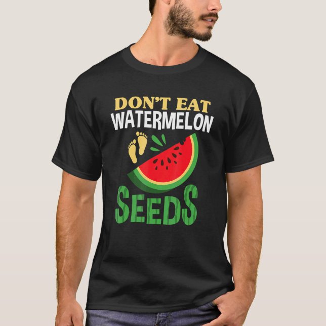 T-shirt Ne mangez pas de graines de pastèque Grossesse Fem (Devant)