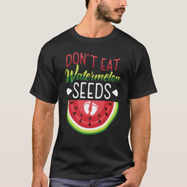 T-shirt Ne Mangez Pas De Graines De Pastèque Grossesse Mam (Devant)