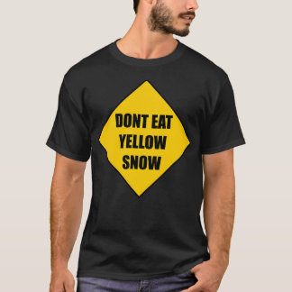 T-shirt Ne mangez pas de neige jaune