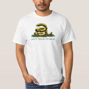 T-shirt Ne marchez pas sur la viande drôle parodie du drap