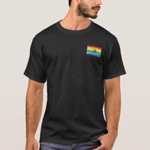 T-shirt Ne marchez pas sur moi la grunge d'arc-en-ciel du