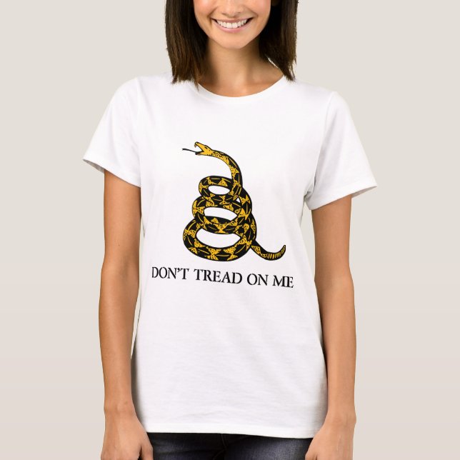 T-shirt ne marchez pas sur moi - le libertaire de drapeau (Devant)