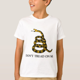 T-shirt ne marchez pas sur moi - le libertaire de drapeau