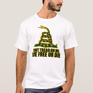 T-shirt Ne marchez pas sur moi - libre vivant ou ne mourez