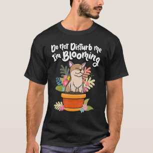 T-shirt Ne Me Dérangez Pas Je Suis En Fleur Plante Chat A