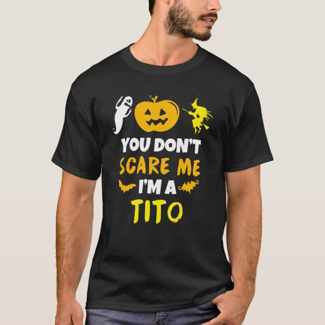 T-shirt Ne me fais pas peur Tito Costume Halloween Lazy Ea (Devant)