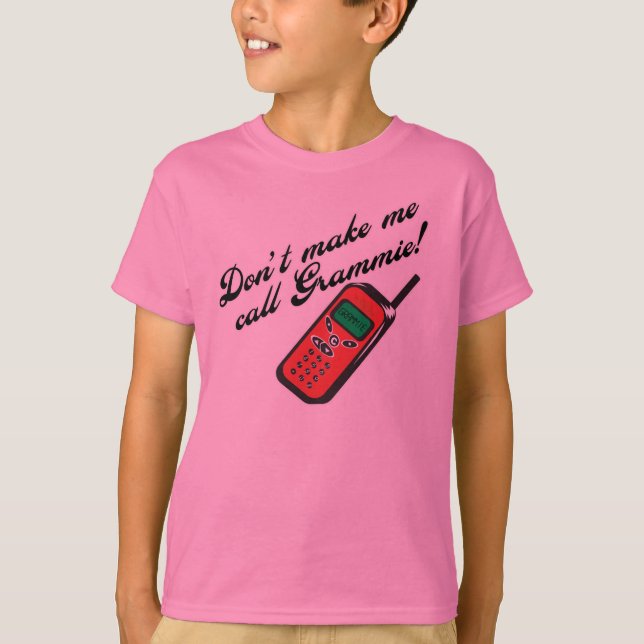 T-shirt Ne me faites pas l'appel Grammie ! (Devant)