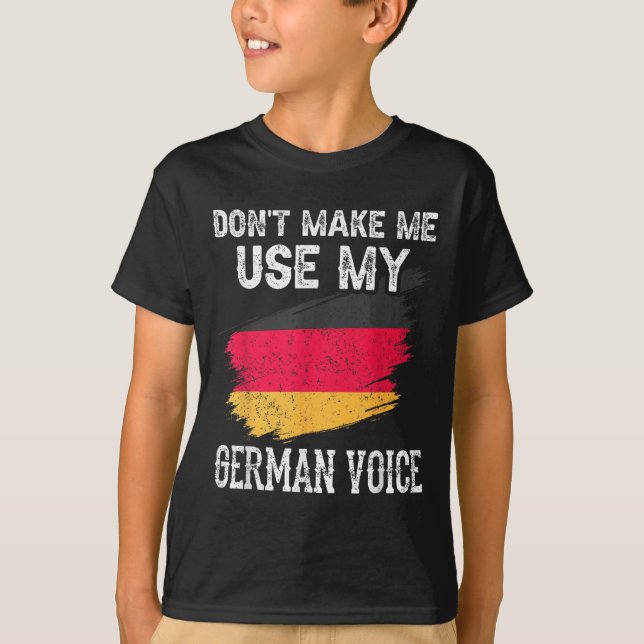 T-shirt Ne me faites pas utiliser ma voix allemande Profes (Devant)