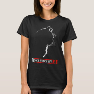 T-shirt Ne me grignote pas mon chat patriotique Sarcastiqu
