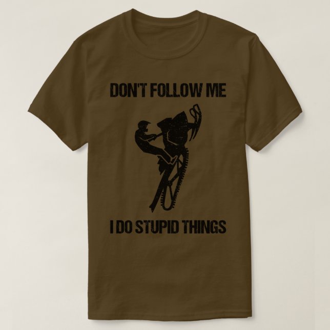 T-shirt Ne Me Suis Pas Je Fais Des Choses Stupides Snowmob (Design devant)