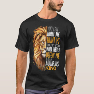 T-shirt Ne me vaincs jamais, puissant roi Verseau pour hom
