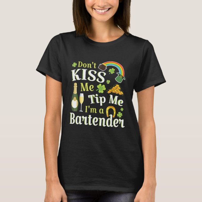 T-shirt Ne M'Embrasse Pas Astuce Moi Je Suis Un Bartender  (Devant)