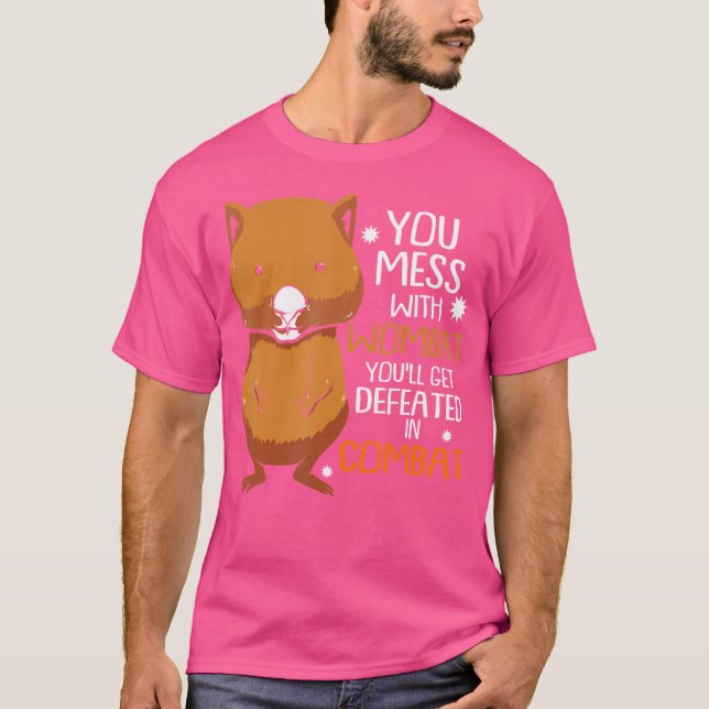 T-shirt Ne Mess Pas Avec Le Wombat (Devant)
