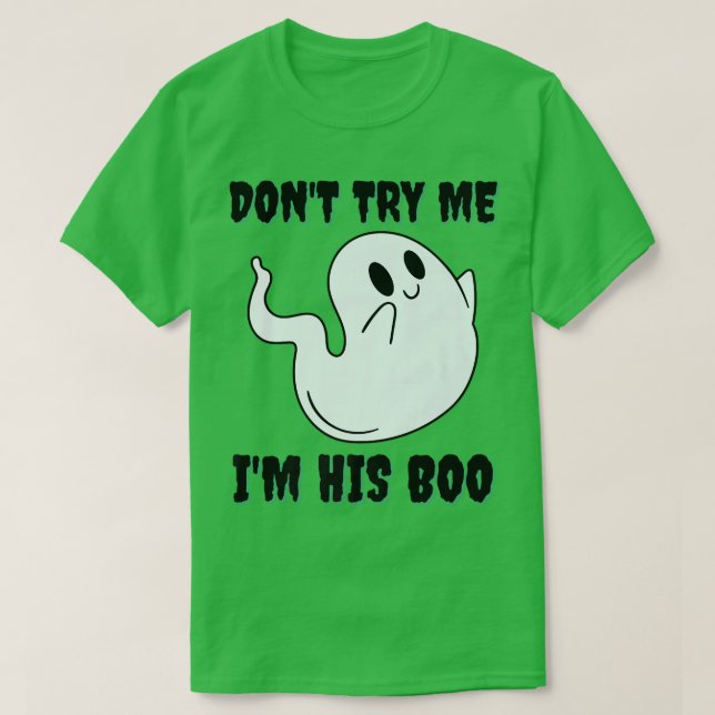 T-shirt Ne m'essayez pas Boo Matching Twin Halloween Coupl (Design devant)