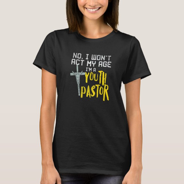T-shirt Ne m'oblige pas à utiliser ma voix de pasteur jeun (Devant)