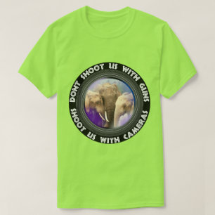 T-shirt Ne nous tirez pas sur la famille des éléphants