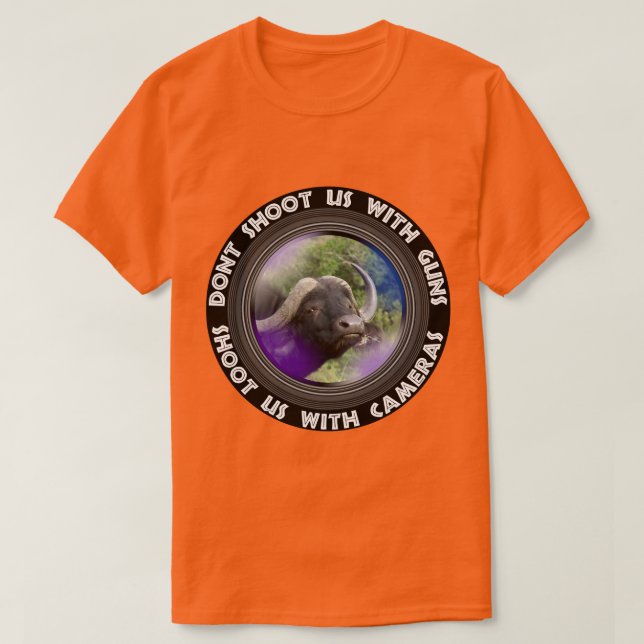 T-shirt Ne nous tirez pas sur l'herbe de buffle (Design devant)