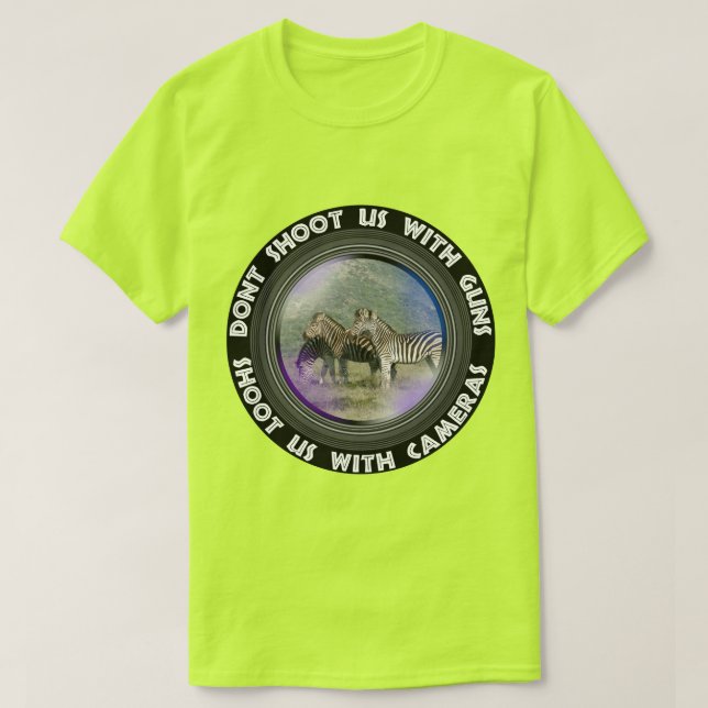 T-shirt Ne nous tirez pas sur Zebra Mountain (Design devant)