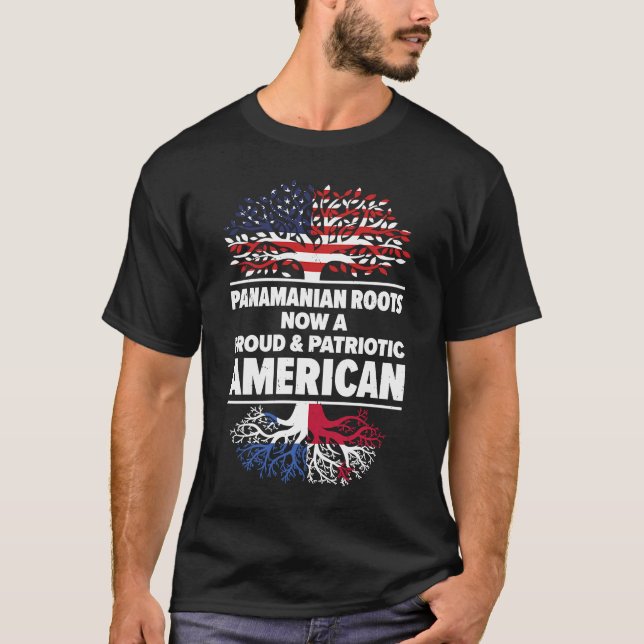 T-shirt Né Panaméen Panama Amérique États-Unis Citoyenneté (Devant)