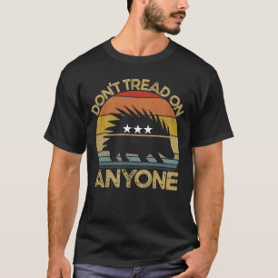 T-shirt Ne parcourez personne Porcupine Retro Libertarien