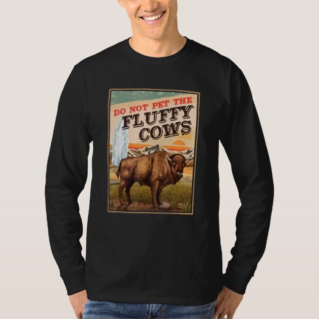 T-shirt Ne Pas Atteindre Le Bison Des Vaches Fluffeuses 1 (Devant)