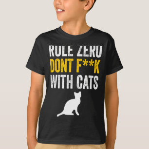 T-shirt Ne Pas Avec Le Chat Règle 0 Zéro F