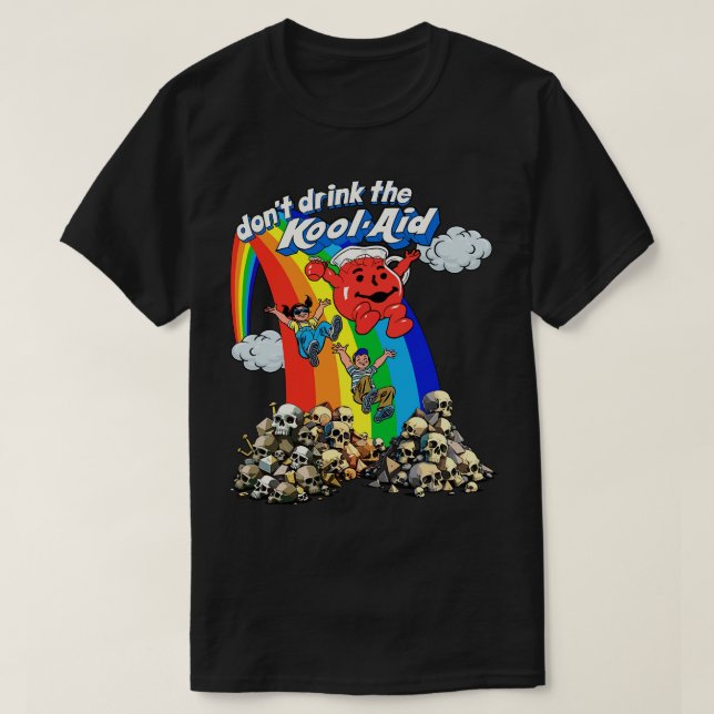 T-shirt Ne Pas Boire Le KoolAid Retro Psychedelic Design (Design devant)