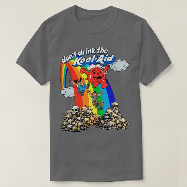 T-shirt Ne pas boire Le KoolAid Retro Psychedelic Design 1 (Design devant)